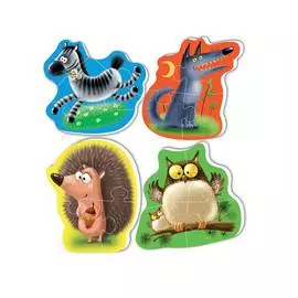 Мягкие пазлы, Vladi Toys, Baby puzzle, &amp; quot;Животные&amp; quot;, 4 пазла
