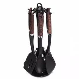 Набор кухонных принадлежностей 7 шт, нейлоновые (под дерево), 5030A