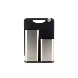 Набор кухонных принадлежностей, Kamille, подставка для ножей, 21,2x12,4x22см, с доской разделочной, 29,6x22,4x0,8см