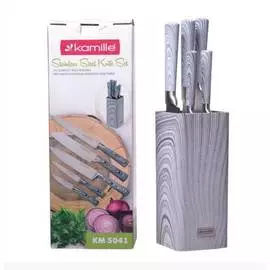 Набор ножей, Kamille, 6 предметов, на подставке