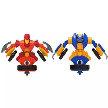 Набор волчков-трансформеров 2-в-1, Spin Racers, &amp; quot;Кинжал&amp; quot; и &amp; quot;Огнедышащий&amp; quot; с аксессуарами