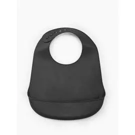 Нагрудный фартук силиконовый, Happy Baby, black