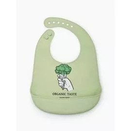 Нагрудный фартук силиконовый, Happy Baby, green
