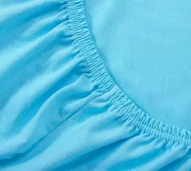 Простыня трикотажная на резинке, Ricotio, 160х200х20см, голубой