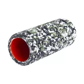 Ролик массажный, STARFIT, FA-508, 33x14cм, зеленый камуфляж/оранжевый