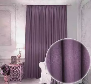 Штора, Amore Mio, 110-12, 2х2,7х1м, фиолетовый