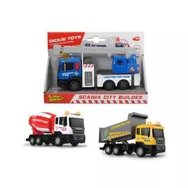 Строительная техника с кабиной die-cast, Dickie, со светом и звуком, 17см