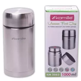 Термос пищевой, Kamille, из нержавеющей стали, 1000мл