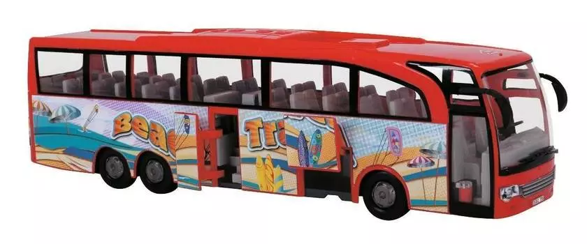 Туристический автобус, Dickie, красный, фрикционный, 30см