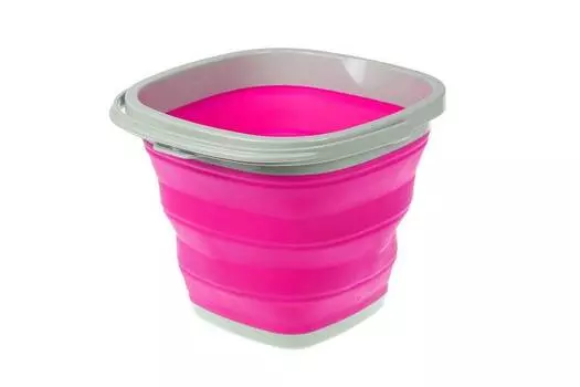 Ведро складное, Bradex, квадратное, 10л, розовое