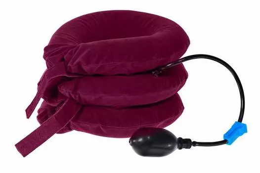 Воротник массажный надувной, BRADEX, бордовый