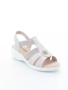 Босоножки Baden женские летние, размер 36, цвет серебряный, артикул MU070-010