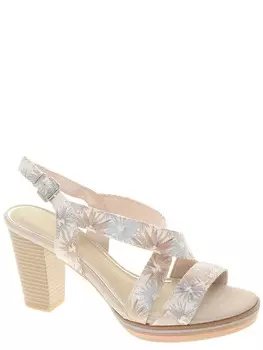 Босоножки Marco Tozzi (cream flower) женские летние, размер 40, цвет комбинированный, артикул 28307-28-449