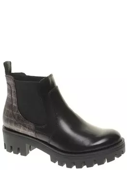 Ботинки Tamaris (blk/pewt.croco) женские демисезонные, размер 39, цвет черный, артикул 25406-27-030