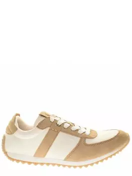 Кроссовки Tamaris женские демисезонные, размер 38, цвет бежевый, артикул 1-1-23608-28-337