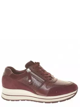 Кроссовки Tamaris женские демисезонные, размер 40, цвет бордовый, артикул 1-1-23740-27-532