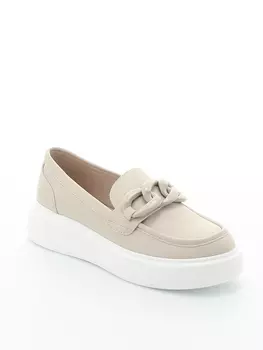 Лоферы TOFA женские демисезонные, размер 39, цвет бежевый, артикул 217446-5