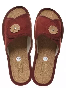 Тапочки Domino () размер 40/41, цвет бордовый, артикул DKPL-17406