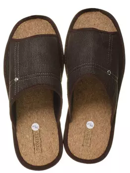 Тапочки Domino размер 41/42, цвет коричневый, артикул DKM-15216