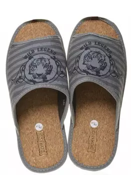 Тапочки Domino размер 41/42, цвет серый, артикул DKM-15221