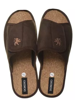 Тапочки Domino размер 44/45, цвет коричневый, артикул DKSM-17504-04