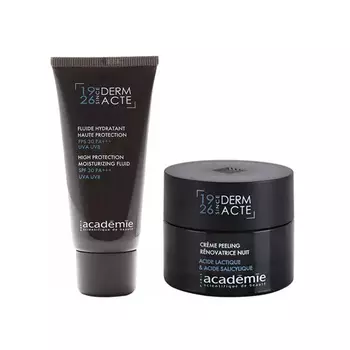 Academie Набор "Мягкость и эластичность": эмульсия 40 мл + крем-эксфолиант 50 мл (Academie, Derm Acte)