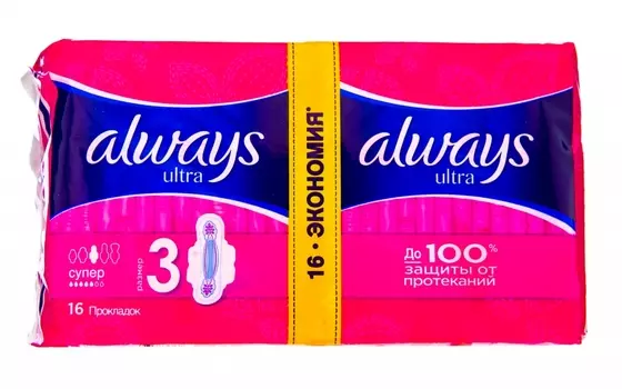 Always Прокладки Ультра супер дуо, 16 шт (Always, Ultra)