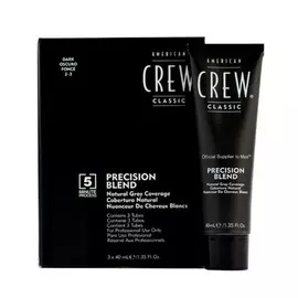 American Crew Precision Blend Краска для седых волос темный оттенок 2/3, 3х40 мл (American Crew, Камуфляж седины)
