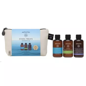 Apivita Набор "Знакомство" (очищающая пенка 75 мл + увлажняющий шампунь 75 мл + гель для душа 75 мл) (Apivita, Cleansing)