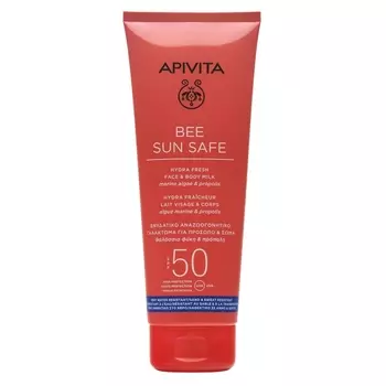 Apivita Солнцезащитное увлажняющее молочко для лица и тела SPF50, 200 мл (Apivita, Bee Sun Safe)