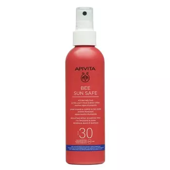 Apivita Солнцезащитный тающий ультра-легкий спрей для лица и тела SPF30, 200 мл (Apivita, Bee Sun Safe)