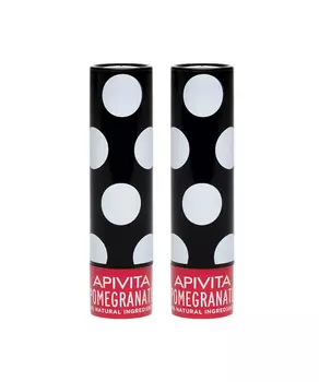 Apivita Увлажняющий уход с оттенком граната для губ , 2 х 4,4 г (Apivita, Lip Care)