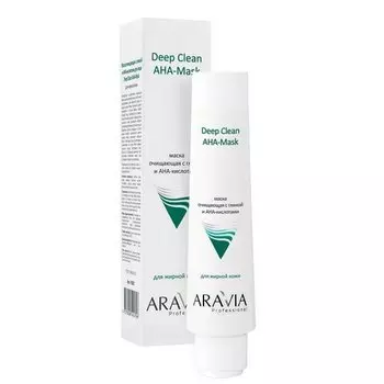 Aravia Professional Маска очищающая с глиной и AHA-кислотами для лица Deep Clean AHA-Mask, 100 мл (Aravia Professional)