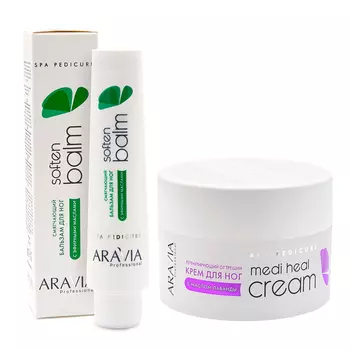 Aravia Professional Набор для ног (Регенерирующий крем с маслом лаванды, 150 мл + Смягчающий бальзам, 100 мл) (Aravia Professional)