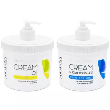 Aravia Professional Набор для ухода за кожей тела (крем для рук, 550 мл + крем для ног, 550 мл) (Aravia Professional)