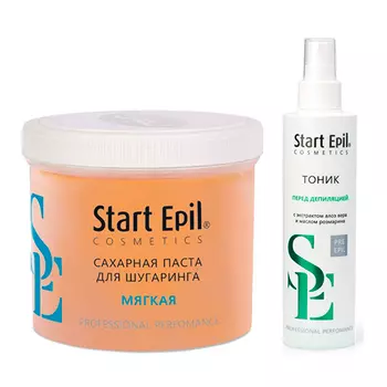 Aravia Professional Набор: Сахарная паста для депиляции "Мягкая", 750 г + Тоник перед депиляцией для чувствительной кожи, 200 мл (Aravia Professional, Start Epil)