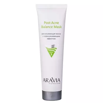 Aravia Professional Рассасывающая маска для лица с поросуживающим эффектом, для жирной и проблемной кожи, Post-Acne Balance Mask, 100 мл (Aravia Professional)