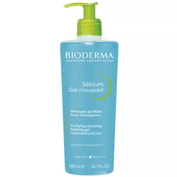 Bioderma Очищающий гель-мусс для жирной и проблемной кожи, 500 мл (Bioderma, Sebium)