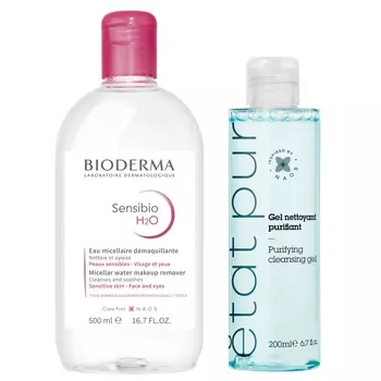 Bioderma Набор для чувствительной кожи, склонной к покраснениям, раздражениям "Очищение и интенсивное увлажнение" (Bioderma, Sensibio)