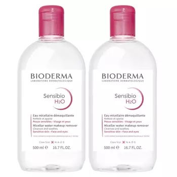 Bioderma Набор Сенсибио Н2О Мицеллярная вода для чувствительной кожи, 2х500 мл (Bioderma, Sensibio)