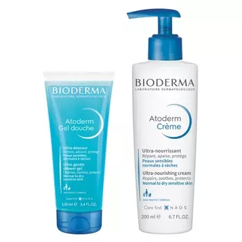 Bioderma Набор "Восстановление сухой, чувствительной и атопичной кожи" (Bioderma, Atoderm)