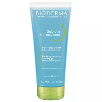 Bioderma Очищающий гель-мусс для жирной и проблемной кожи, 200 мл (Bioderma, Sebium)