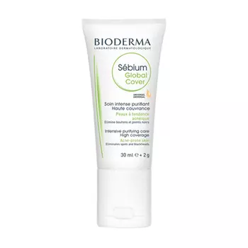 Bioderma Себиум Глобаль Cover Крем Оздоравливающий, маскирующий уход 30 мл + 2 г (Bioderma, Sebium (Bioderma, Sebium)