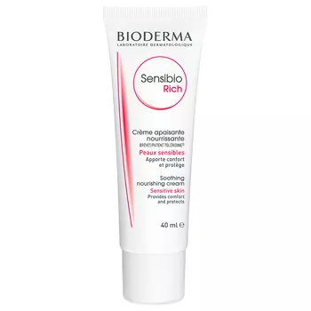 Bioderma Сенсибио Н2О Насыщенный увлажняющий крем для чувствительной кожи, 40 мл (Bioderma, Sensibio)