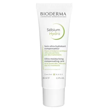 Bioderma Увлажняющий крем Hydra для пересушенной кожи с воспалениями, 40 мл (Bioderma, Sebium)