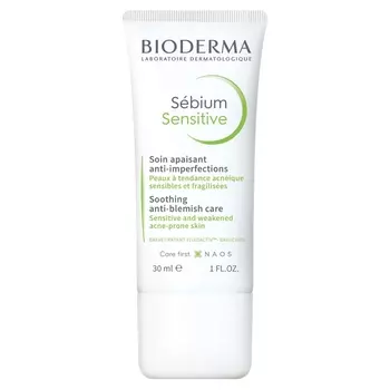 Bioderma Увлажняющий успокаивающий крем для проблемной кожи Sensitive, 30 мл (Bioderma, Sebium)