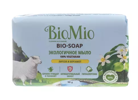 BioMio Туалетное мыло "Литсея и бергамот", 90 г (BioMio, Мыло)