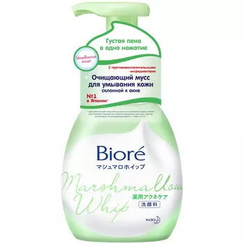 Biore Очищающий Мусс для умывания против акне, 150 мл (Biore, Средства для умывания)
