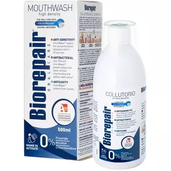 Biorepair Антибактериальный ополаскиватель для полости рта Antibacterial Mouthwash, 500 мл (Biorepair, Ежедневная забота)