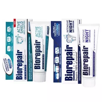 Biorepair Набор зубных паст для защиты эмали, 2х75 мл (Biorepair, Отбеливание и лечение)